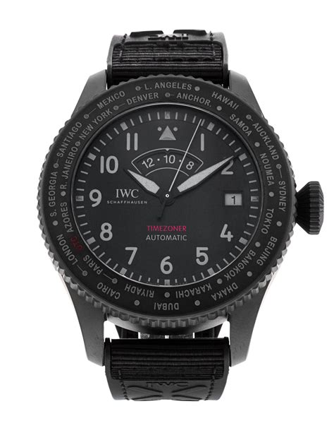 iwc 395505|IWC Pilot’s Watch Timezoner Top Gun Ceratanium 395505.